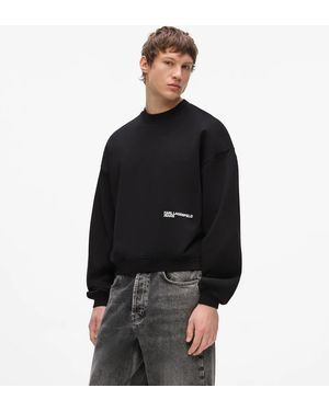 KL Jeans Gradient Logo Boxy Sweatshirt - Black
