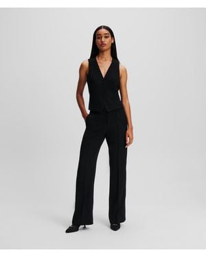 Karl Lagerfeld Tailored Tuxedo Trousers - Black