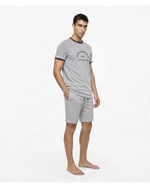 KARL LAGERFELD Rue St-Guillaume Short Pyjama Set, Multicoloured - White