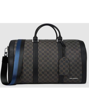 Karl Lagerfeld K/Monogram Kanvas Weekender-Tasche, Herren, Größe - Schwarz