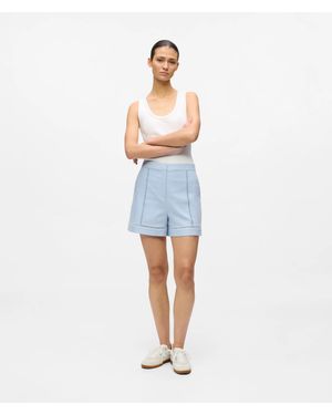 KARL LAGERFELD Cut-Out Embroidery Shorts - Blue