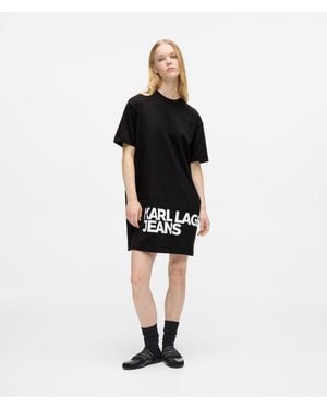 KL Jeans Logo T-Shirt Dress - Black