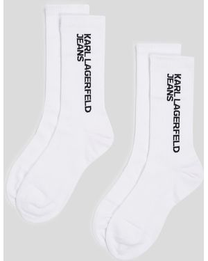 Karl Lagerfeld Socken Mit Klj-Logo – 2Er-Set, Mann, Größe - Weiß