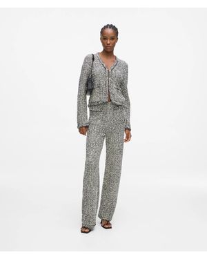 KARL LAGERFELD Bouclé Knit Trousers, Multicoloured - Grey