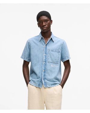 KL Jeans Short-Sleeved Denim Shirt - Blue
