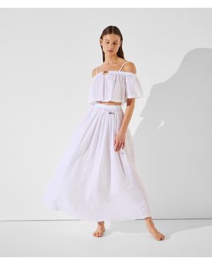 Karl Lagerfeld K/signature Beach Maxi Skirt - White