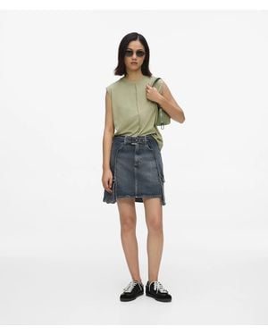 KL Jeans Jeansminirock Mit Zierschnalle, Damen, Größe - Blau