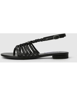 KARL LAGERFELD Alisso Ii Leather Slingbacks - White
