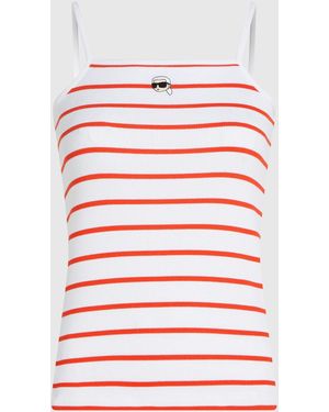 KARL LAGERFELD Ikon Striped Tank Top, Multicoloured