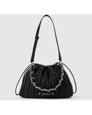 KARL LAGERFELD K/Weave Chain Shoulder Bag - Black