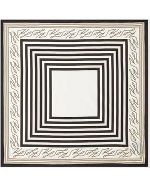 KARL LAGERFELD K/Autograph Silk Scarf - Metallic
