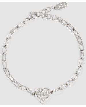 KARL LAGERFELD Pavé Charm Bracelet - White