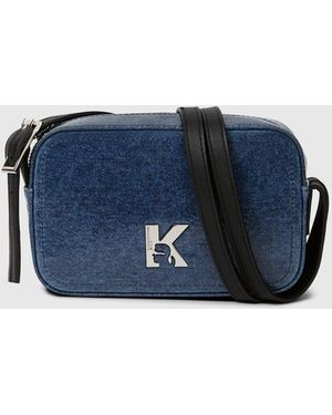 KL Jeans K Logo Denim Camera Bag - Blue