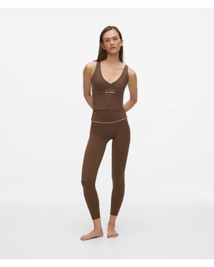 KARL LAGERFELD Contrast Piping Athleisure Leggings - White