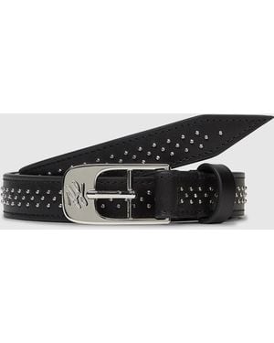 KARL LAGERFELD K/Autograph Studded Belt - Black