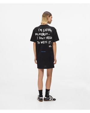 KL Jeans Karl Quote T-Shirt Dress - Black