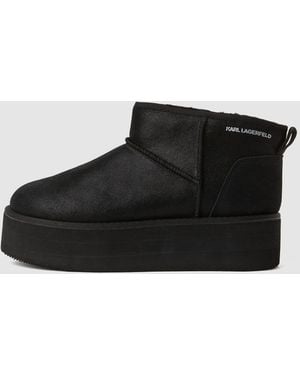 KARL LAGERFELD Thermo Pull-On Ankle Boots - Black