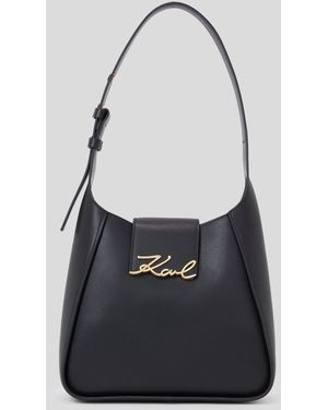 KARL LAGERFELD K/Signature Hobo Bag - Black