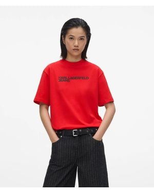 KL Jeans Logo T-Shirt - Red