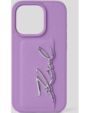 Karl Lagerfeld Coque De Protection K/signature Pour Iphone 15 Pro - Violet