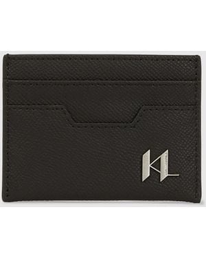 KARL LAGERFELD K/Monogram Leather Cardholder - White