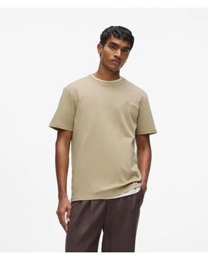 KARL LAGERFELD Monogram Regular T-Shirt - Natural