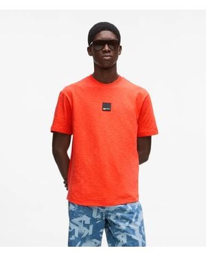 KL Jeans Curved Hem T-Shirt - Red