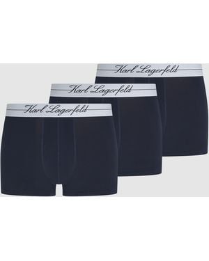 KARL LAGERFELD Hotel Karl Trunks – 3-Pack - Blue