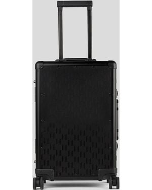 Karl Lagerfeld Valise À Roulettes Rigide K/essential Monogram - Noir