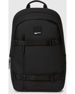 KL Jeans Coated Technical-Leather Backpack - Black