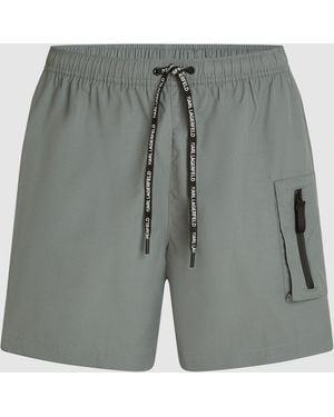 KARL LAGERFELD Cargo Mid-Length Boardshorts - Grey