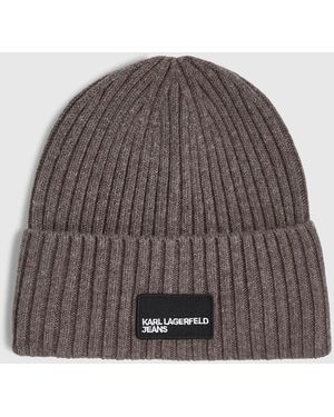 KL Jeans Mütze Mit Logoaufnäher, Herren, Größe - Braun