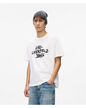 KL Jeans Graffiti T-Shirt - White
