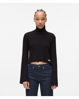 KL Jeans Plissierter Pullover, Damen, Größe - Schwarz