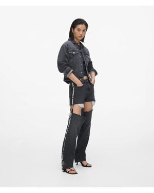 KL Jeans High-Rise Cut-Out Straight Jeans - Blue