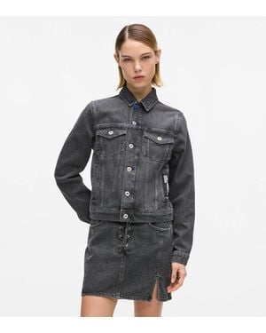 KL Jeans Jeansjacke Mit Normaler Passform, Damen, Größe - Grau