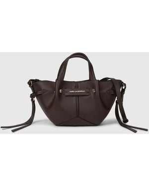 KARL LAGERFELD K/Pierced Mini Tote Bag - Brown