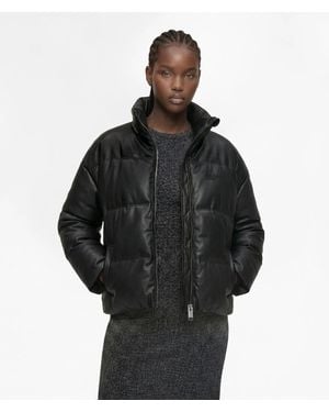 KL Jeans Steppjacke Aus Kunstleder, Damen, Größe - Schwarz
