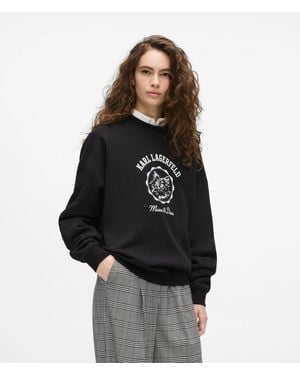 KARL LAGERFELD Ikon Choupette Muse Sweatshirt - Black