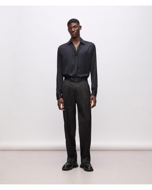 KARL LAGERFELD Kl Studio Satin Detail Trousers - Black
