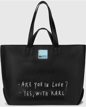 KL Jeans Klj X Pietro Terzini Extra-Large Tote Bag - Black