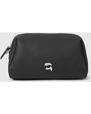 KARL LAGERFELD Ikon Pebble Vanity Case - Black