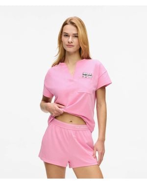 KARL LAGERFELD Ikon Short Pyjama Set - Pink