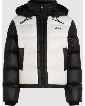 KARL LAGERFELD Signature Puffer Jacket - Black