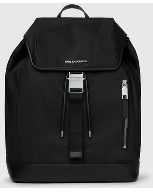 KARL LAGERFELD K/Nylon Buckle Backpack - Black
