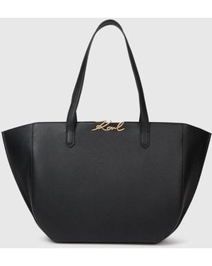 KARL LAGERFELD K/Signature Medium Tote Bag - Black