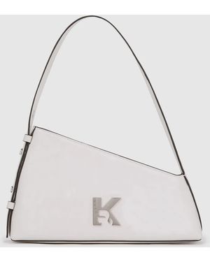 KL Jeans Geo High-Shine Shoulder Bag - Natural