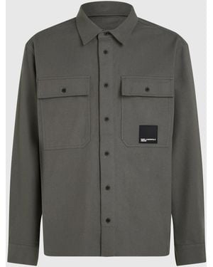 KL Jeans Flannel Cotton Overshirt - Grey