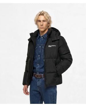 KL Jeans Hooded Puffer Jacket - Blue