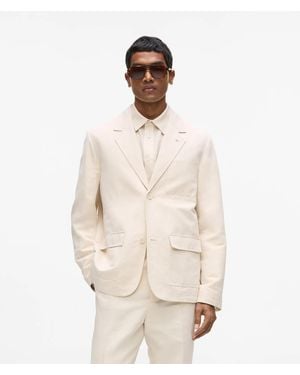 KARL LAGERFELD Linen Blazer - Natural